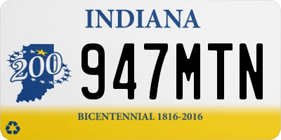 IN license plate 947MTN