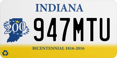 IN license plate 947MTU