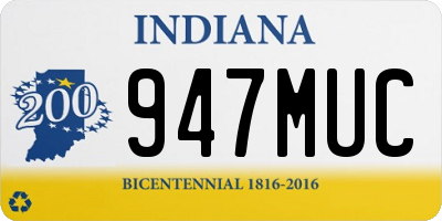IN license plate 947MUC