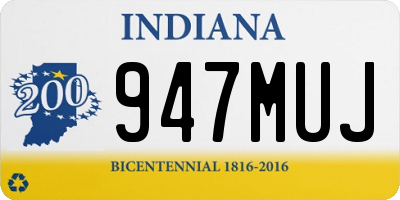 IN license plate 947MUJ