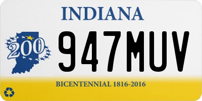 IN license plate 947MUV