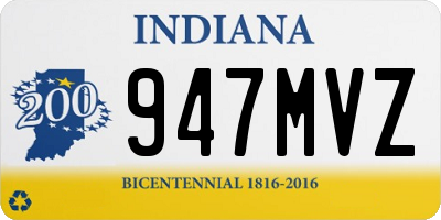 IN license plate 947MVZ