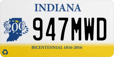 IN license plate 947MWD