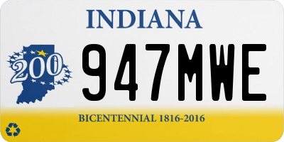 IN license plate 947MWE