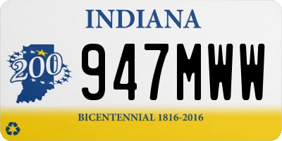 IN license plate 947MWW