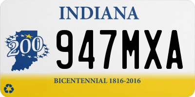 IN license plate 947MXA