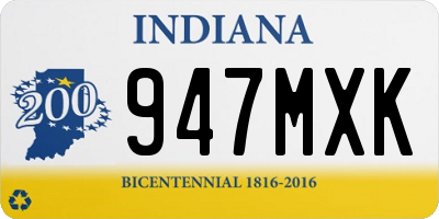 IN license plate 947MXK