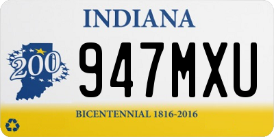 IN license plate 947MXU