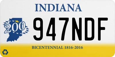 IN license plate 947NDF