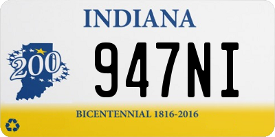 IN license plate 947NI