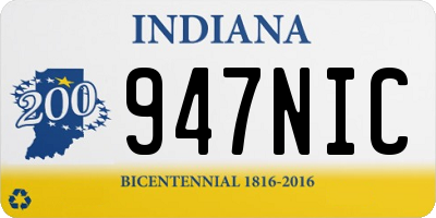 IN license plate 947NIC