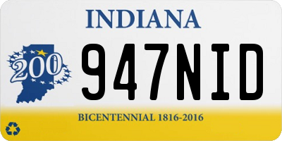 IN license plate 947NID