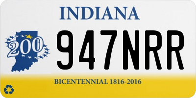 IN license plate 947NRR