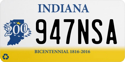 IN license plate 947NSA
