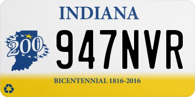 IN license plate 947NVR