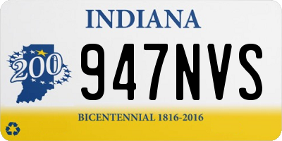 IN license plate 947NVS