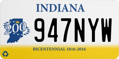 IN license plate 947NYW