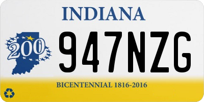 IN license plate 947NZG