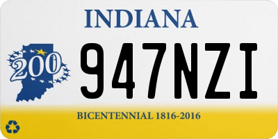 IN license plate 947NZI