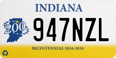 IN license plate 947NZL