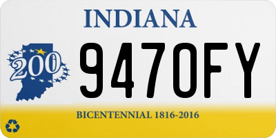 IN license plate 947OFY