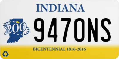 IN license plate 947ONS