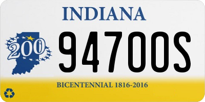 IN license plate 947OOS