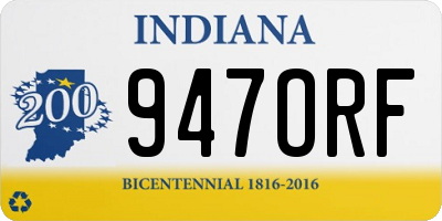 IN license plate 947ORF