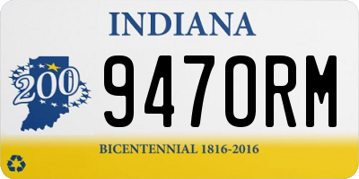 IN license plate 947ORM