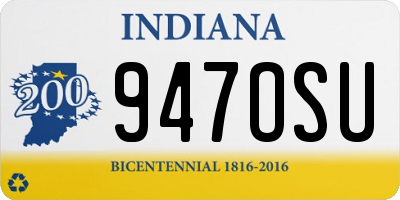 IN license plate 947OSU