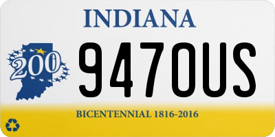 IN license plate 947OUS