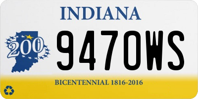 IN license plate 947OWS