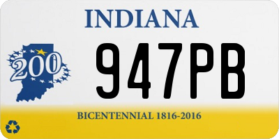 IN license plate 947PB