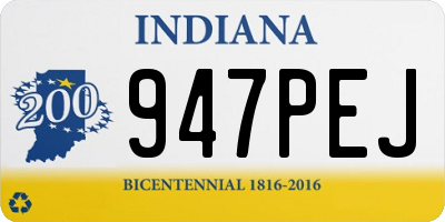 IN license plate 947PEJ