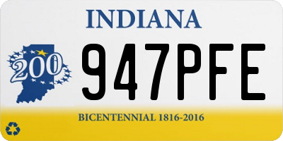 IN license plate 947PFE