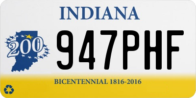 IN license plate 947PHF