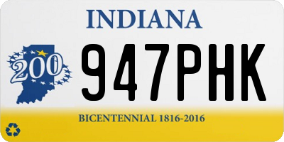 IN license plate 947PHK