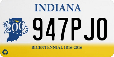 IN license plate 947PJO