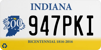 IN license plate 947PKI