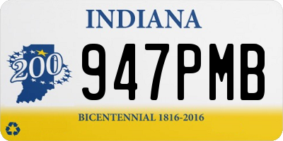 IN license plate 947PMB