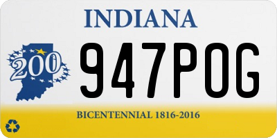 IN license plate 947POG