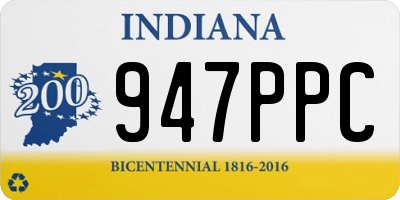 IN license plate 947PPC