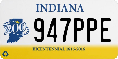 IN license plate 947PPE