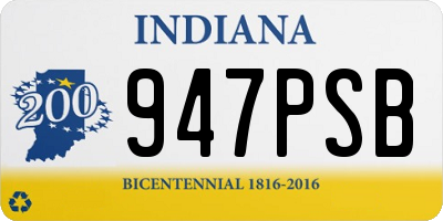 IN license plate 947PSB