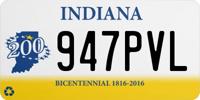 IN license plate 947PVL