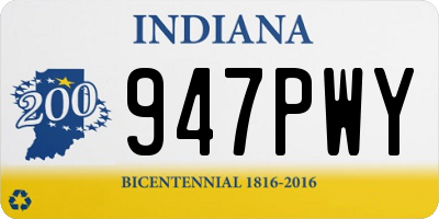 IN license plate 947PWY