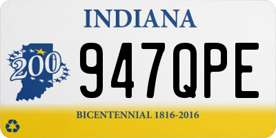 IN license plate 947QPE