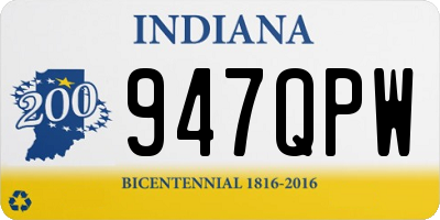 IN license plate 947QPW