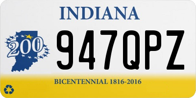IN license plate 947QPZ