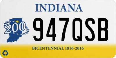 IN license plate 947QSB